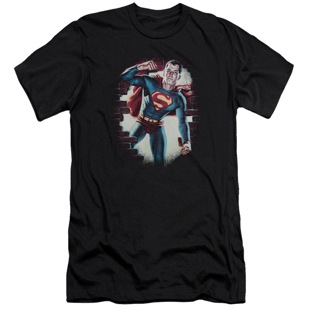 Superman Vintage Steel - Men's Premium Slim Fit T-Shirt Men's Premium Slim Fit T-Shirt Superman