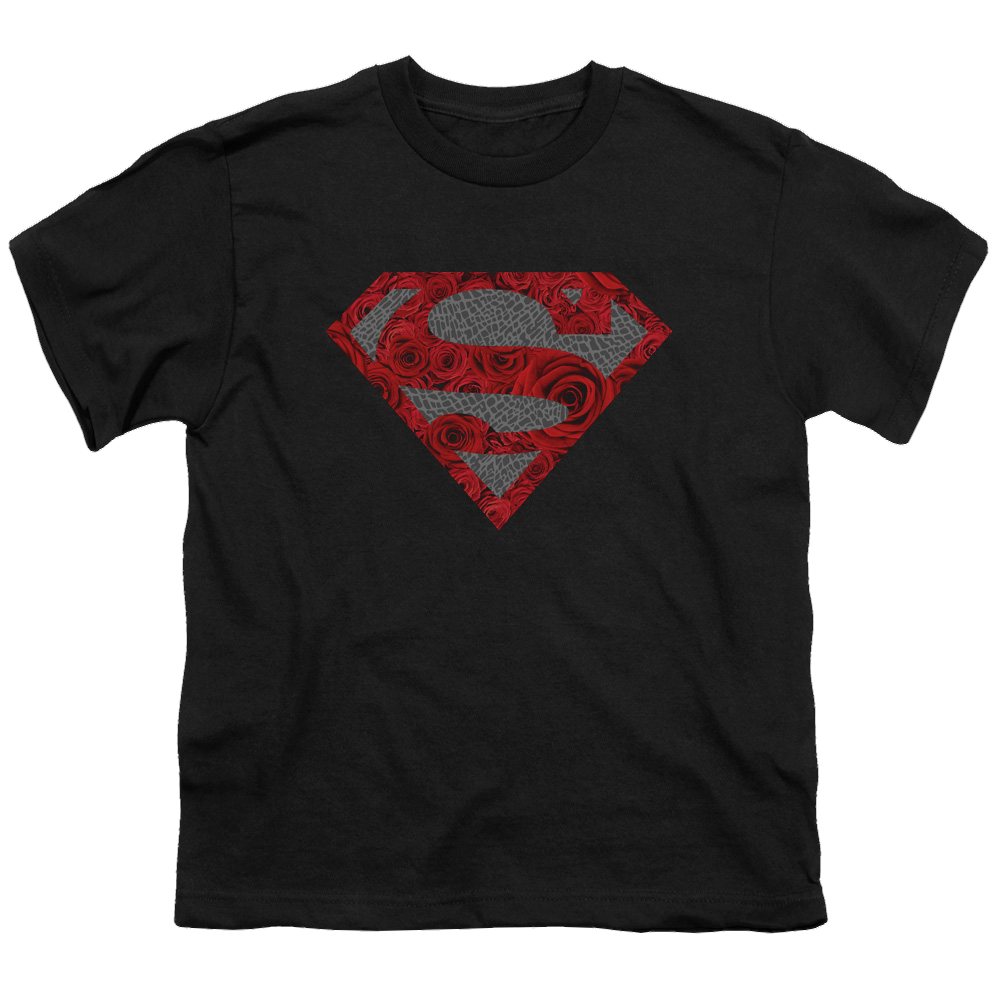 Superman Elephant Rose Shield - Youth T-Shirt Youth T-Shirt (Ages 8-12) Superman