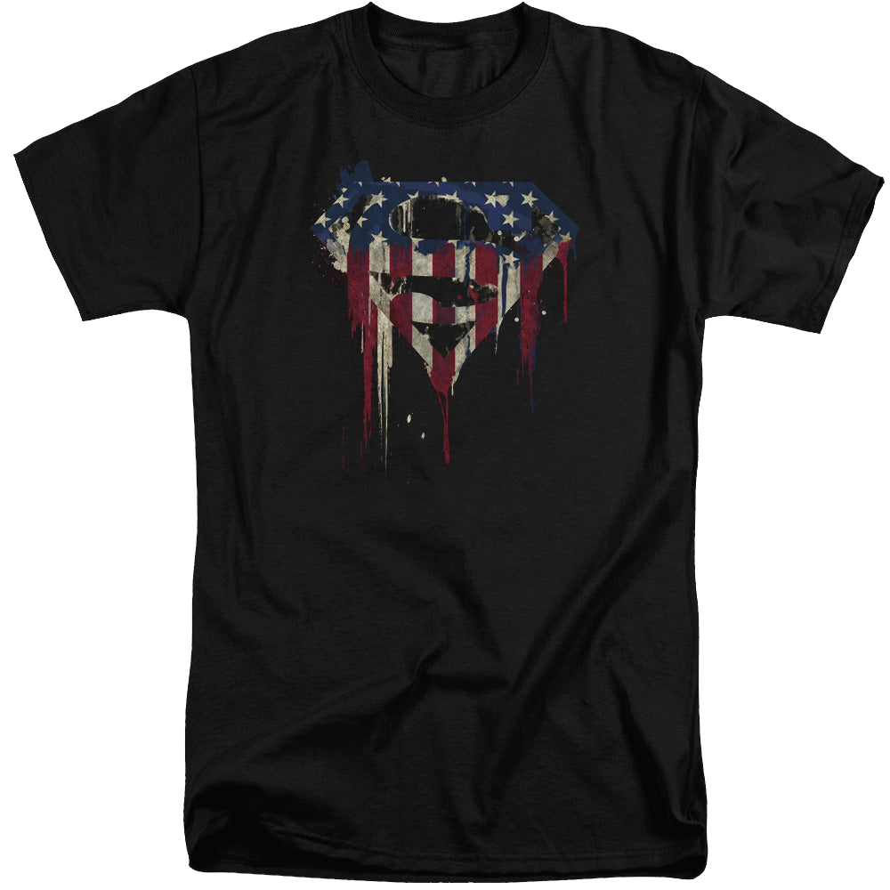 Superman Bleeding Shield - Men's Tall Fit T-Shirt Men's Tall Fit T-Shirt Superman