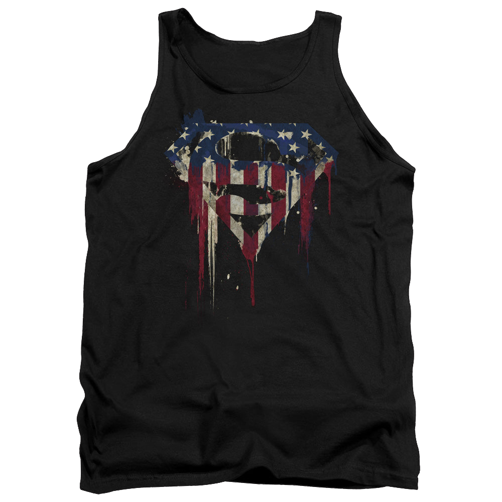 Superman Bleeding Shield - Men's Tank Top Men's Tank Superman