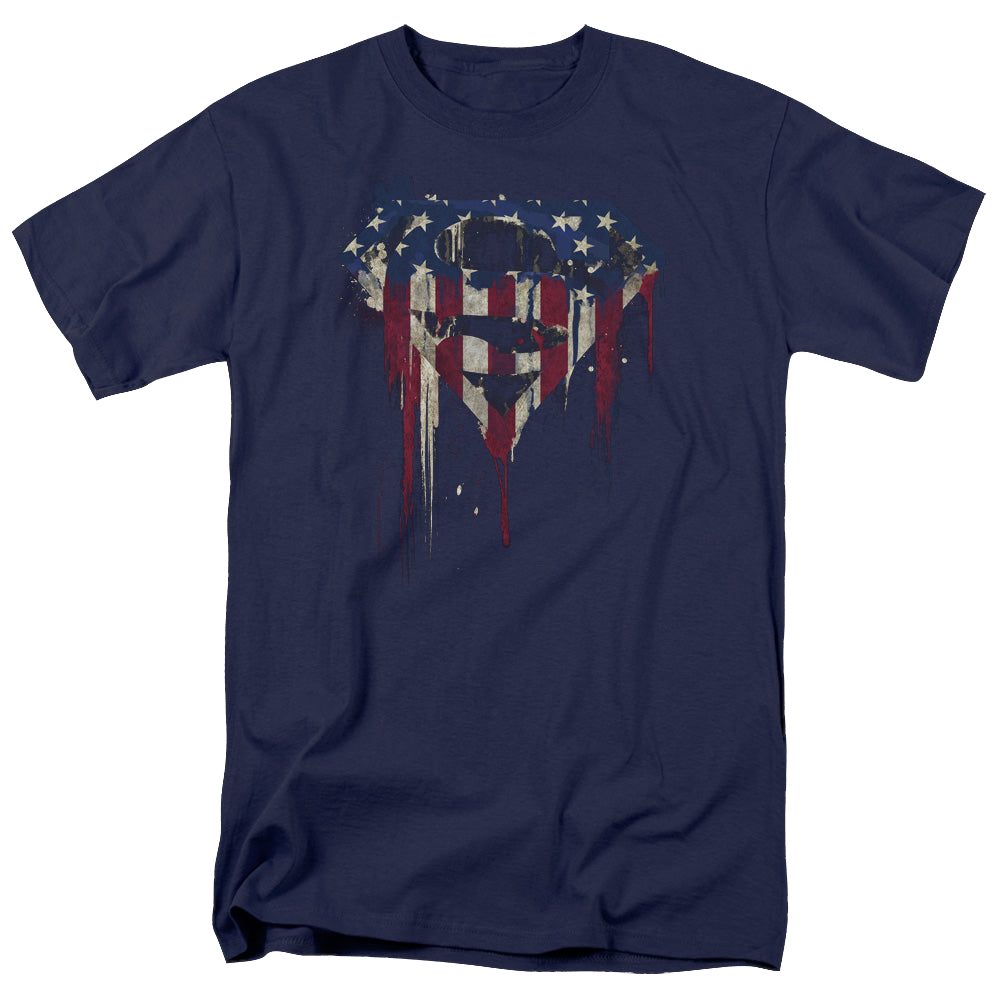 Superman Bleeding Shield - Men's Regular Fit T-Shirt Men's Regular Fit T-Shirt Superman