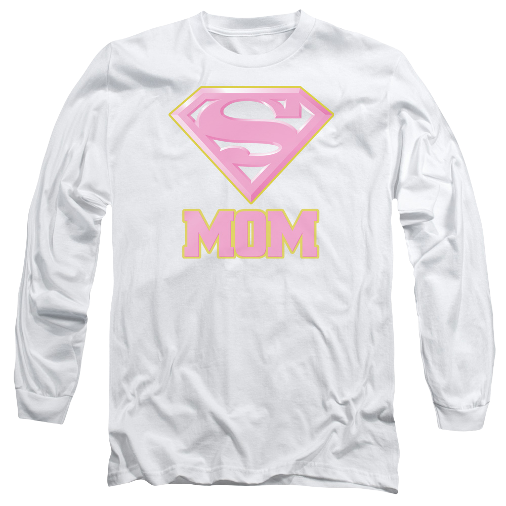 Superman Super Mom Pink - Men's Long Sleeve T-Shirt Men's Long Sleeve T-Shirt Superman