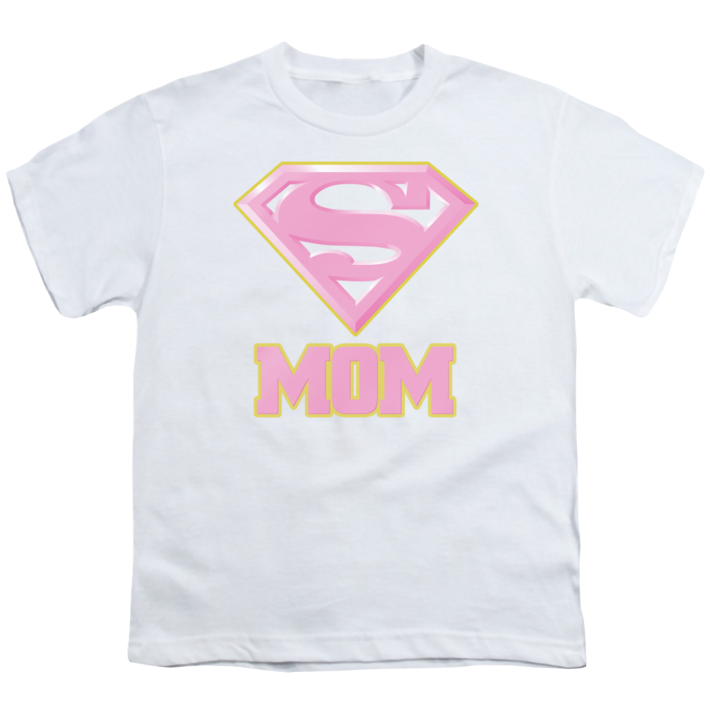 Superman Super Mom Pink - Youth T-Shirt Youth T-Shirt (Ages 8-12) Superman