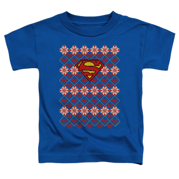 Royal kid's t-shirt for ages 4 to 7 with Superman Christmas Sweater graphic