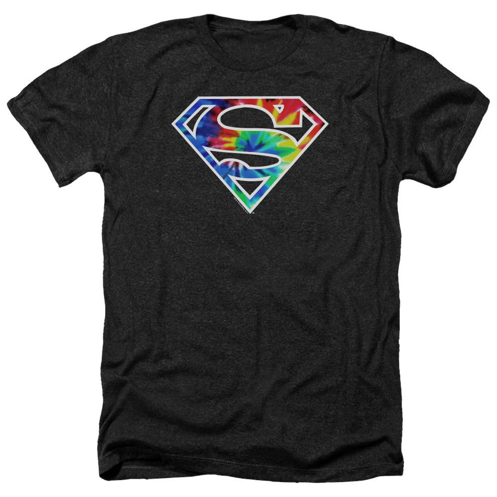Superman Superman Tie Dye Logo - Men's Heather T-Shirt Men's Heather T-Shirt Superman