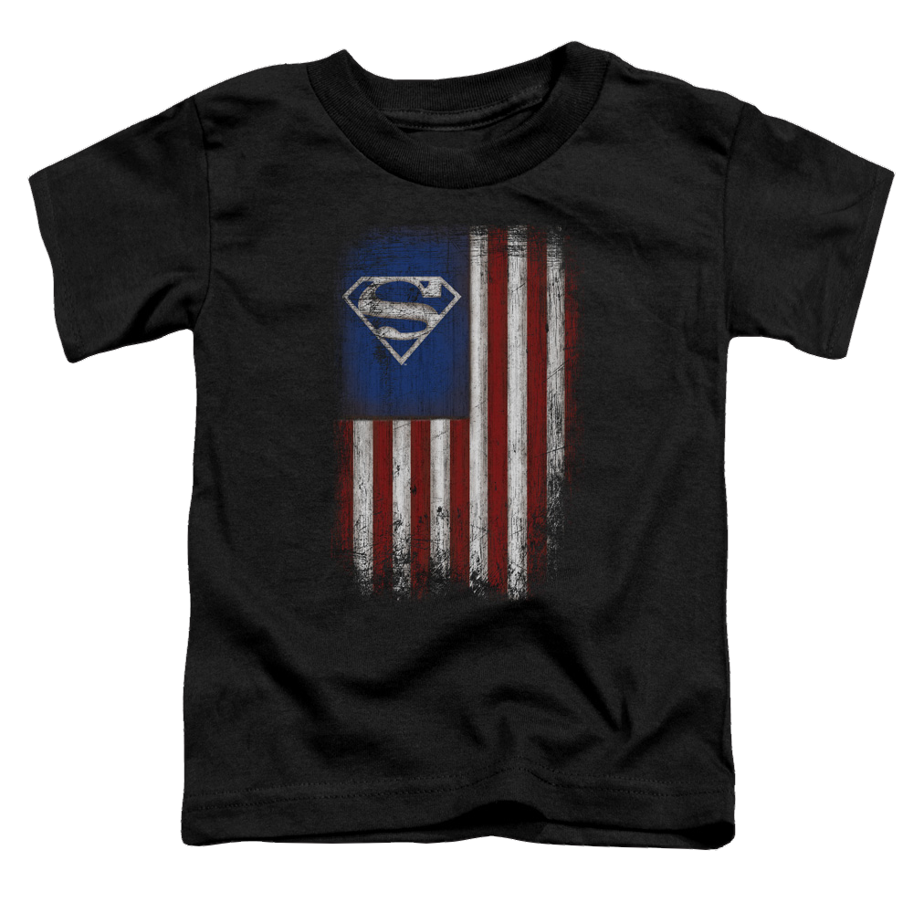 Superman Old Glory Shield - Toddler T-Shirt Toddler T-Shirt Superman