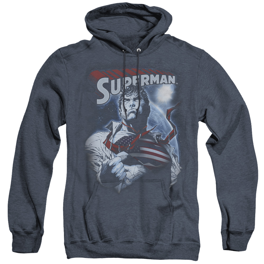 Superman Honor And Protect - Heather Pullover Hoodie Heather Pullover Hoodie Superman