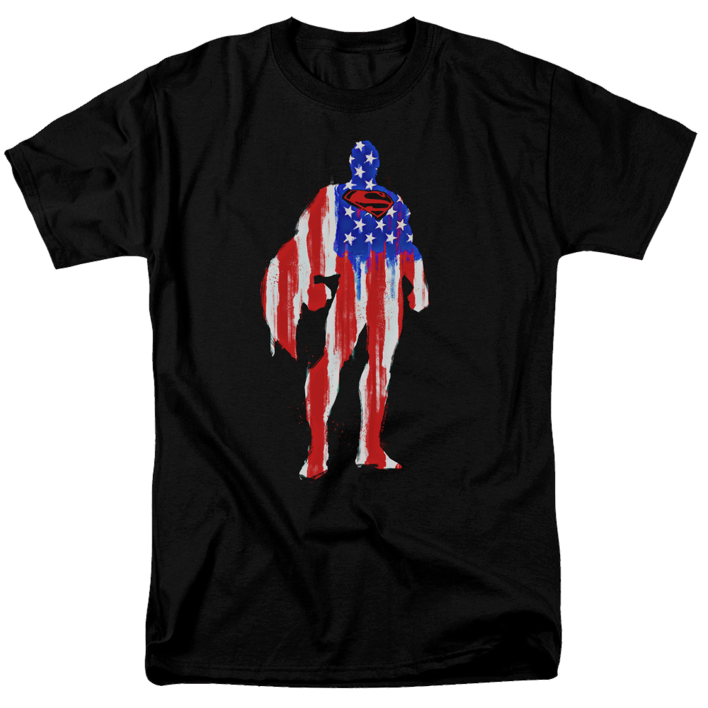 Superman Flag Silhouette - Men's Regular Fit T-Shirt Men's Regular Fit T-Shirt Superman