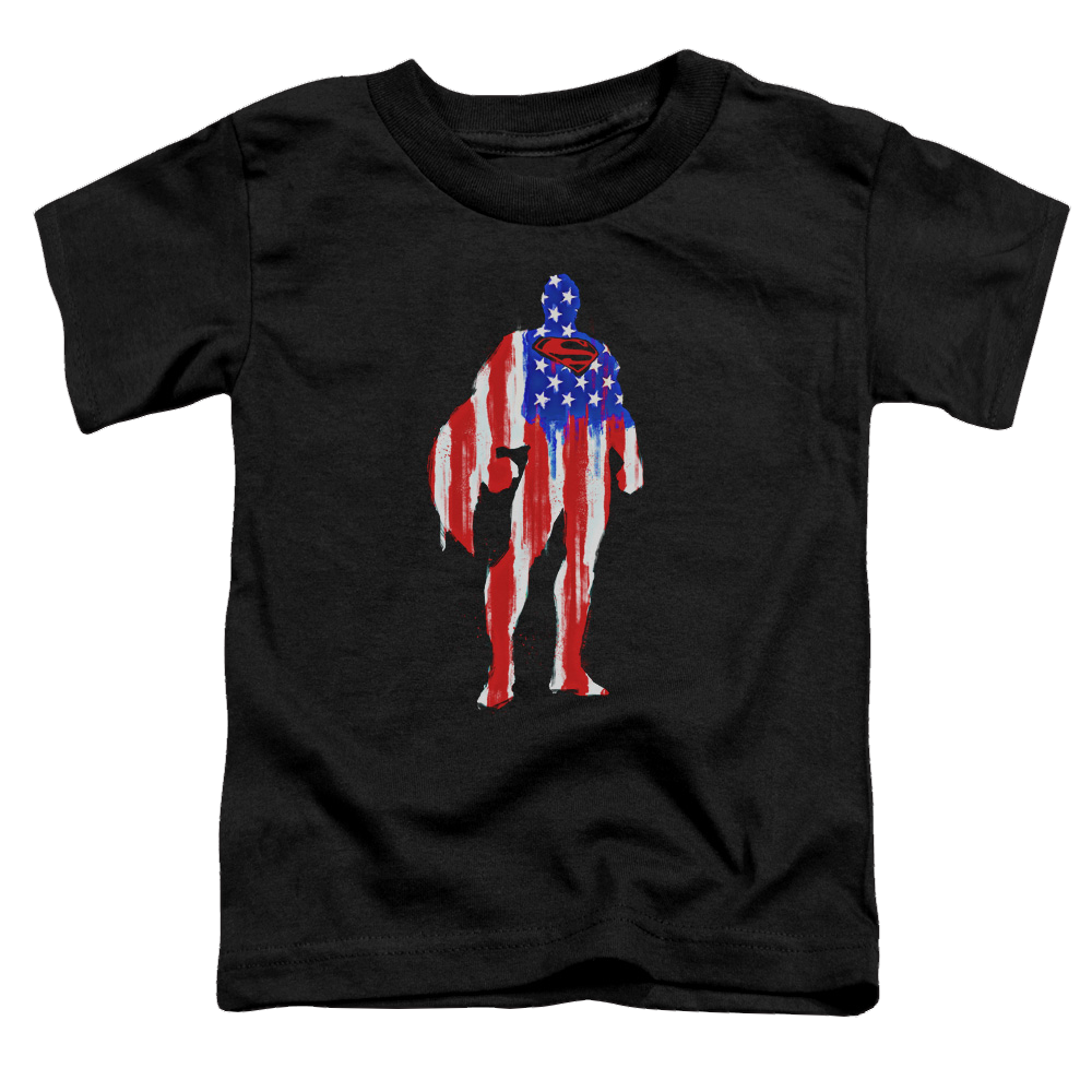Superman Flag Silhouette - Toddler T-Shirt Toddler T-Shirt Superman