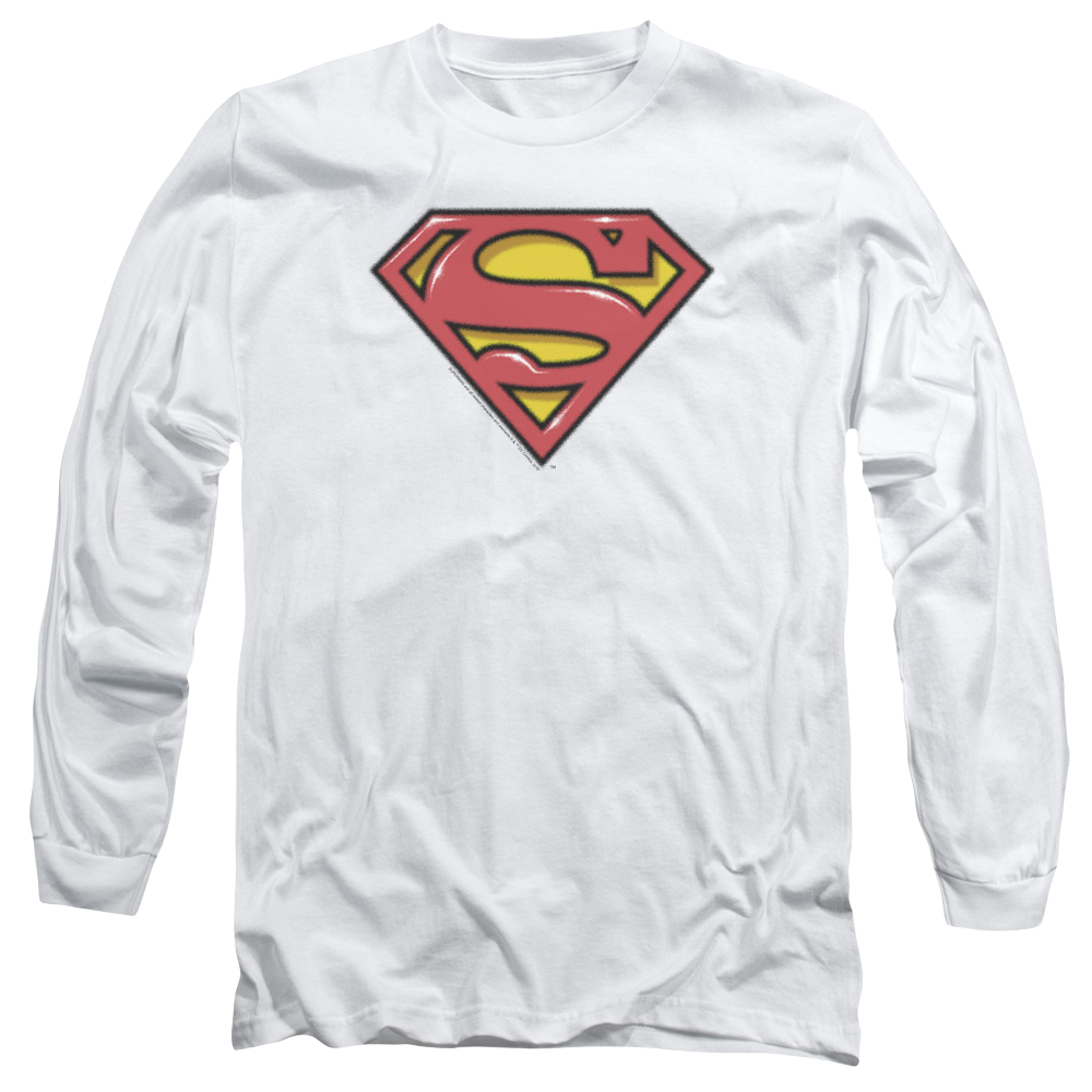 Superman Airbrush Shield - Men's Long Sleeve T-Shirt Men's Long Sleeve T-Shirt Superman