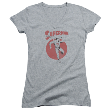 Superman Vintage Sphere - Juniors V-Neck T-Shirt Juniors V-Neck T-Shirt Superman