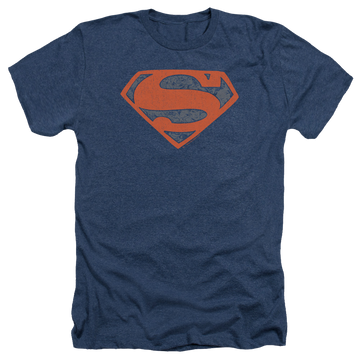 Superman Vintage Shield Collage - Men's Heather T-Shirt Men's Heather T-Shirt Superman
