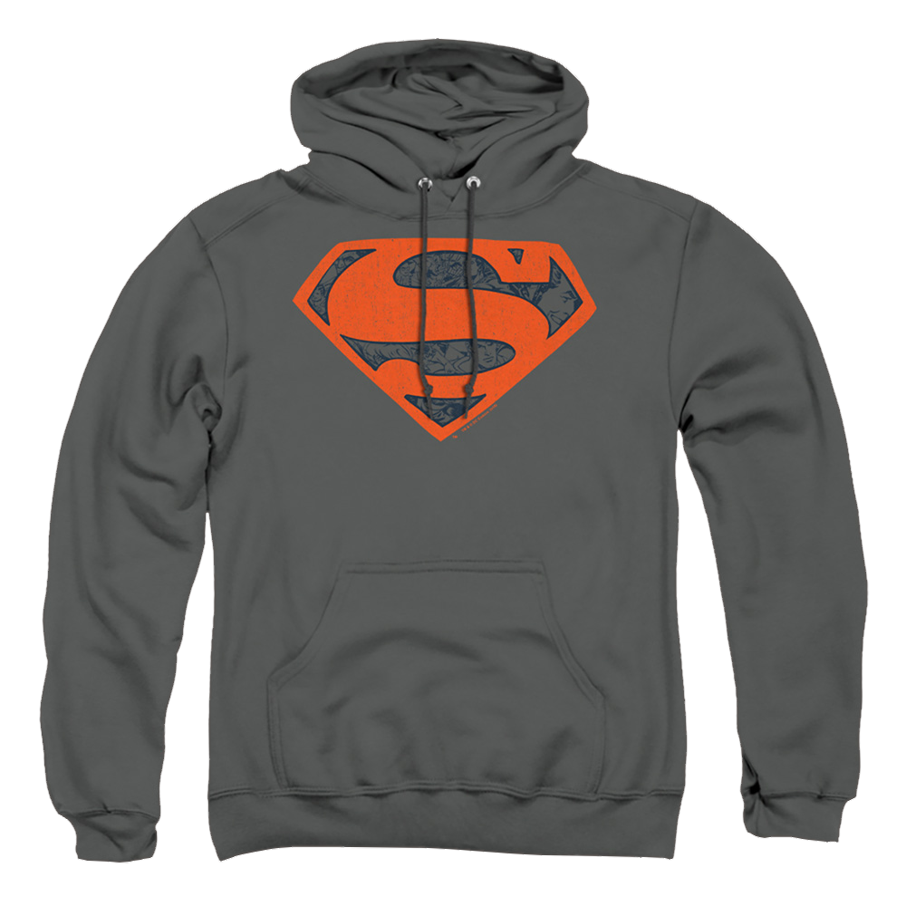 Superman Vintage Shield Collage - Pullover Hoodie Pullover Hoodie Superman