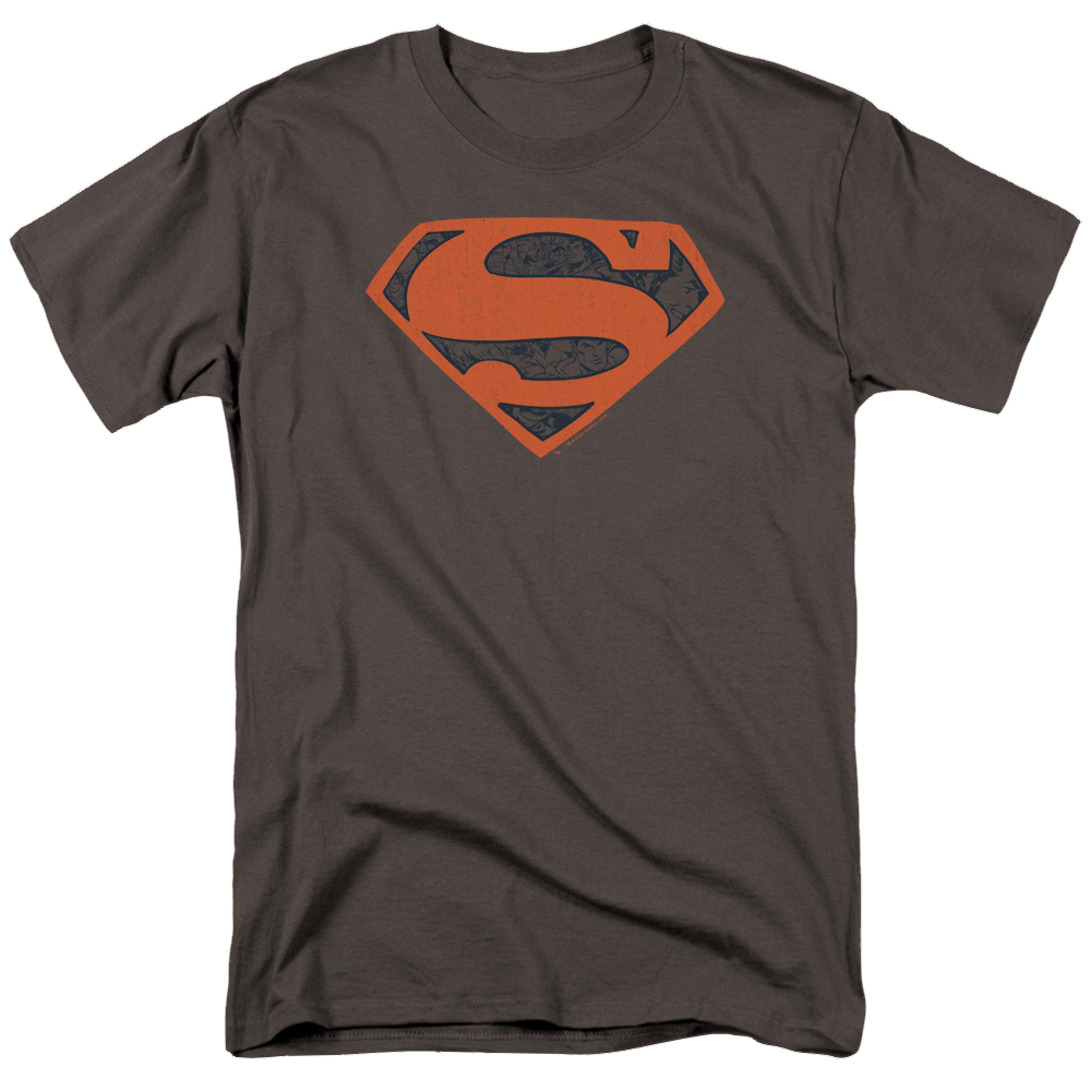 Superman Vintage Shield Collage - Men's Regular Fit T-Shirt Men's Regular Fit T-Shirt Superman