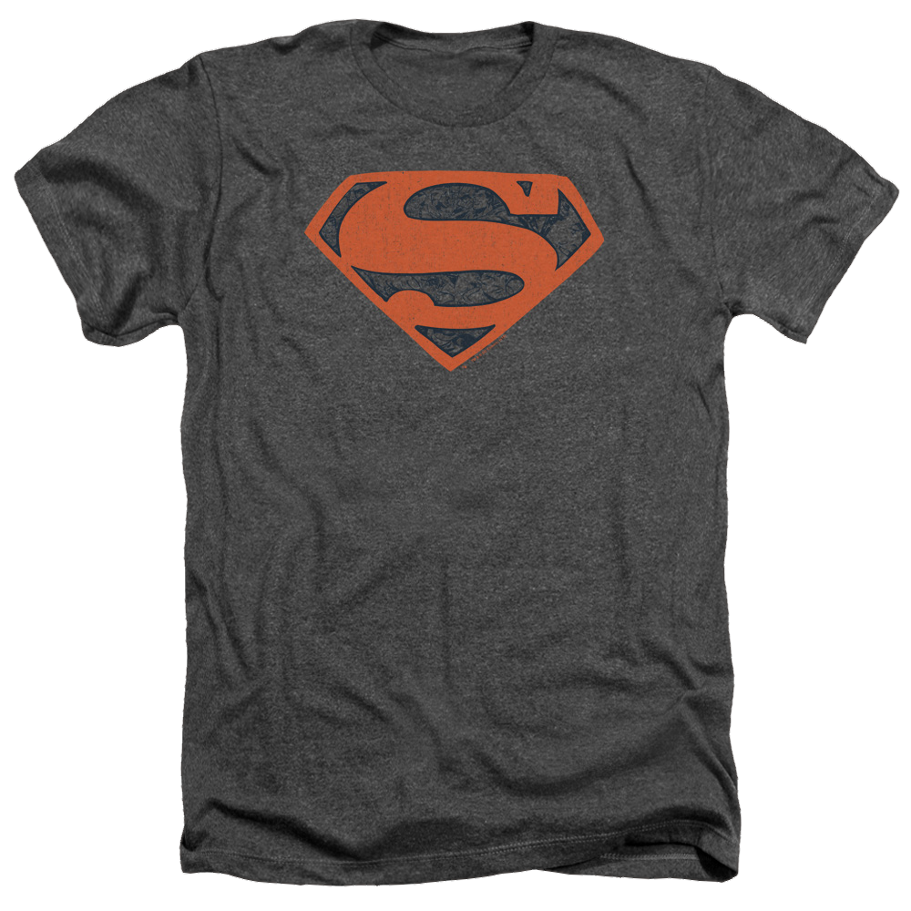 Superman Vintage Shield Collage - Men's Heather T-Shirt Men's Heather T-Shirt Superman
