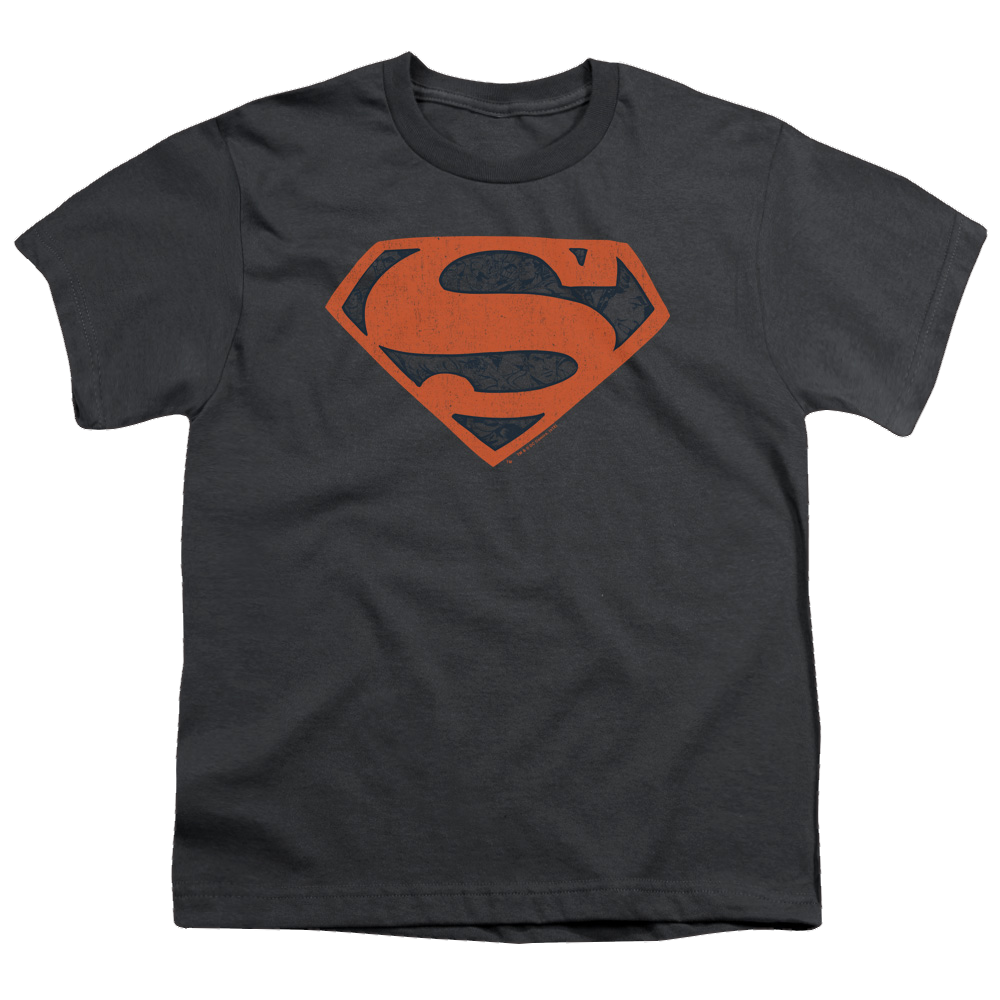 Superman Vintage Shield Collage - Youth T-Shirt Youth T-Shirt (Ages 8-12) Superman