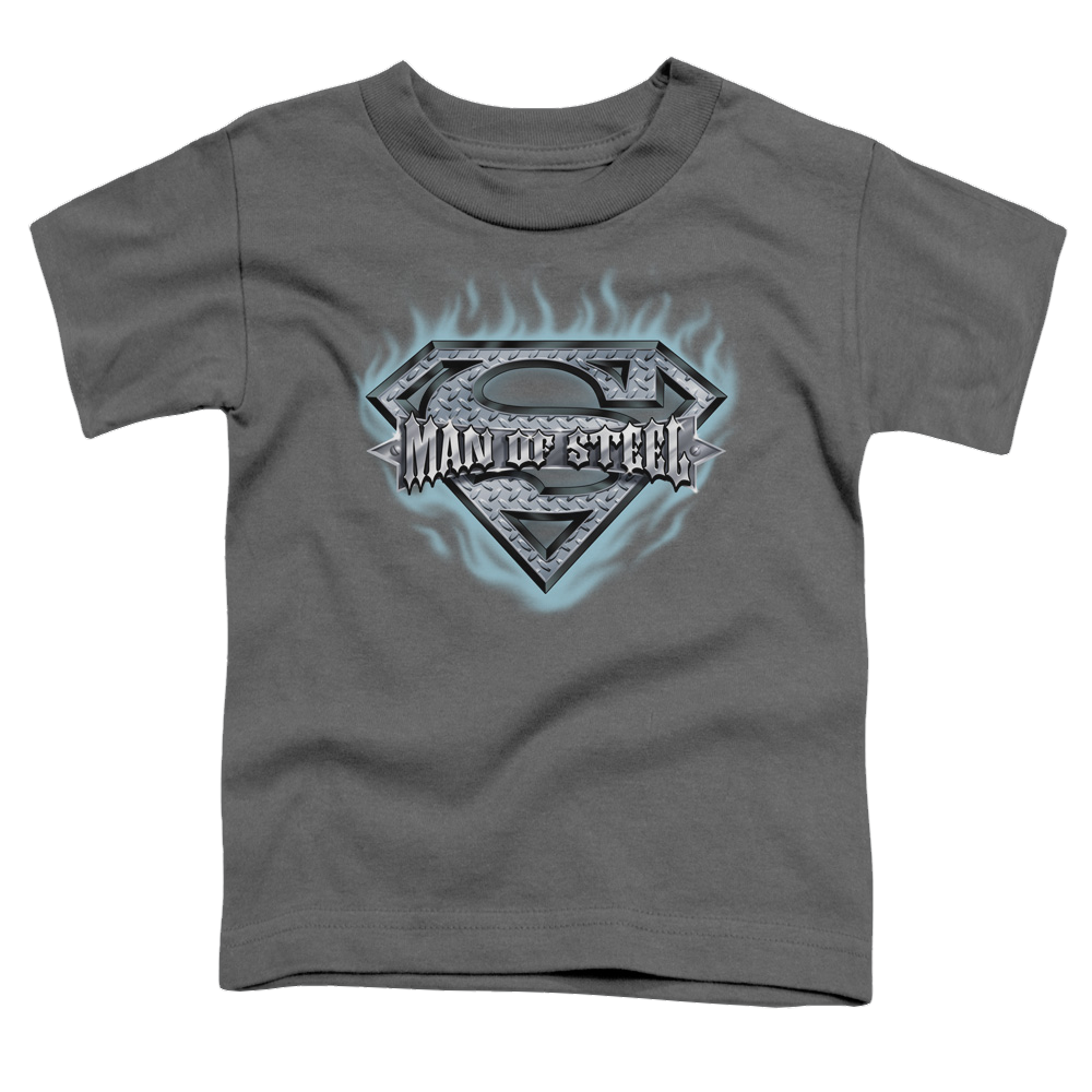 Superman Man Of Steel Shield - Kid's T-Shirt Kid's T-Shirt (Ages 4-7) Superman