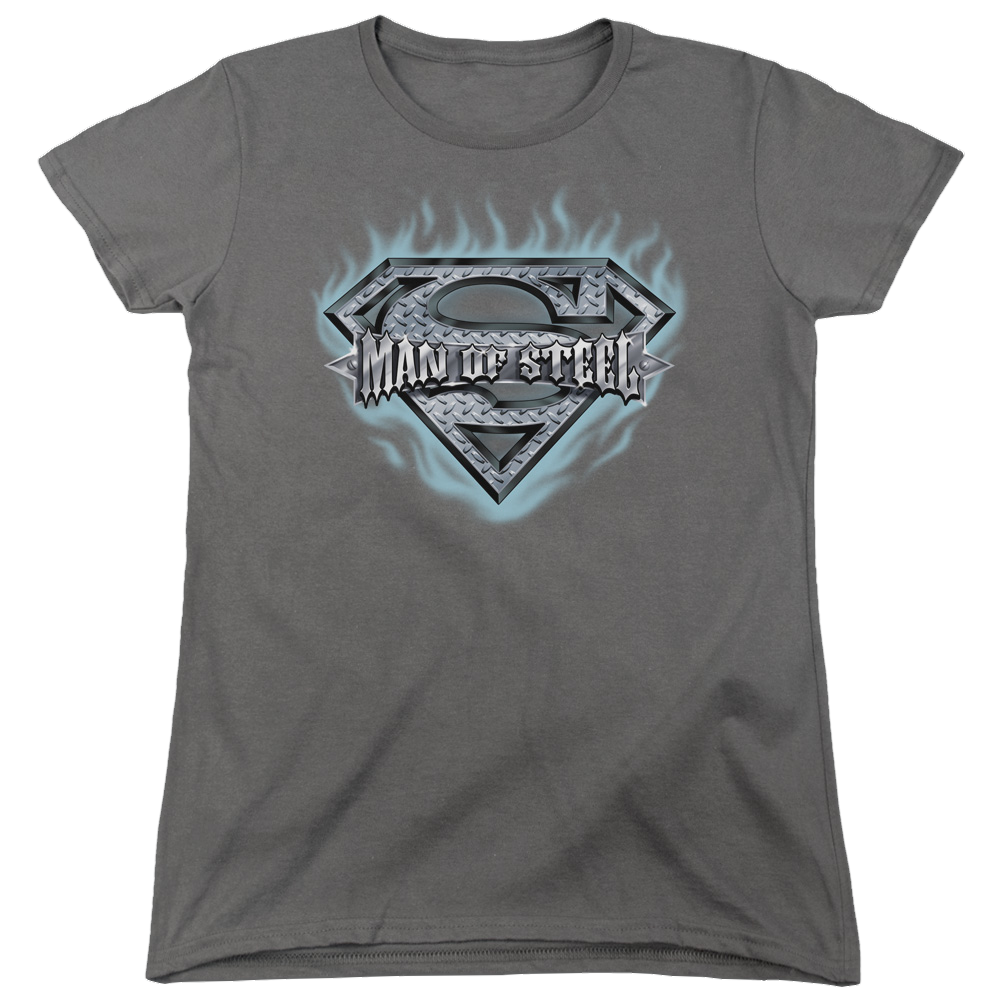 Superman Man Of Steel Shield - Women's T-Shirt Women's T-Shirt Superman