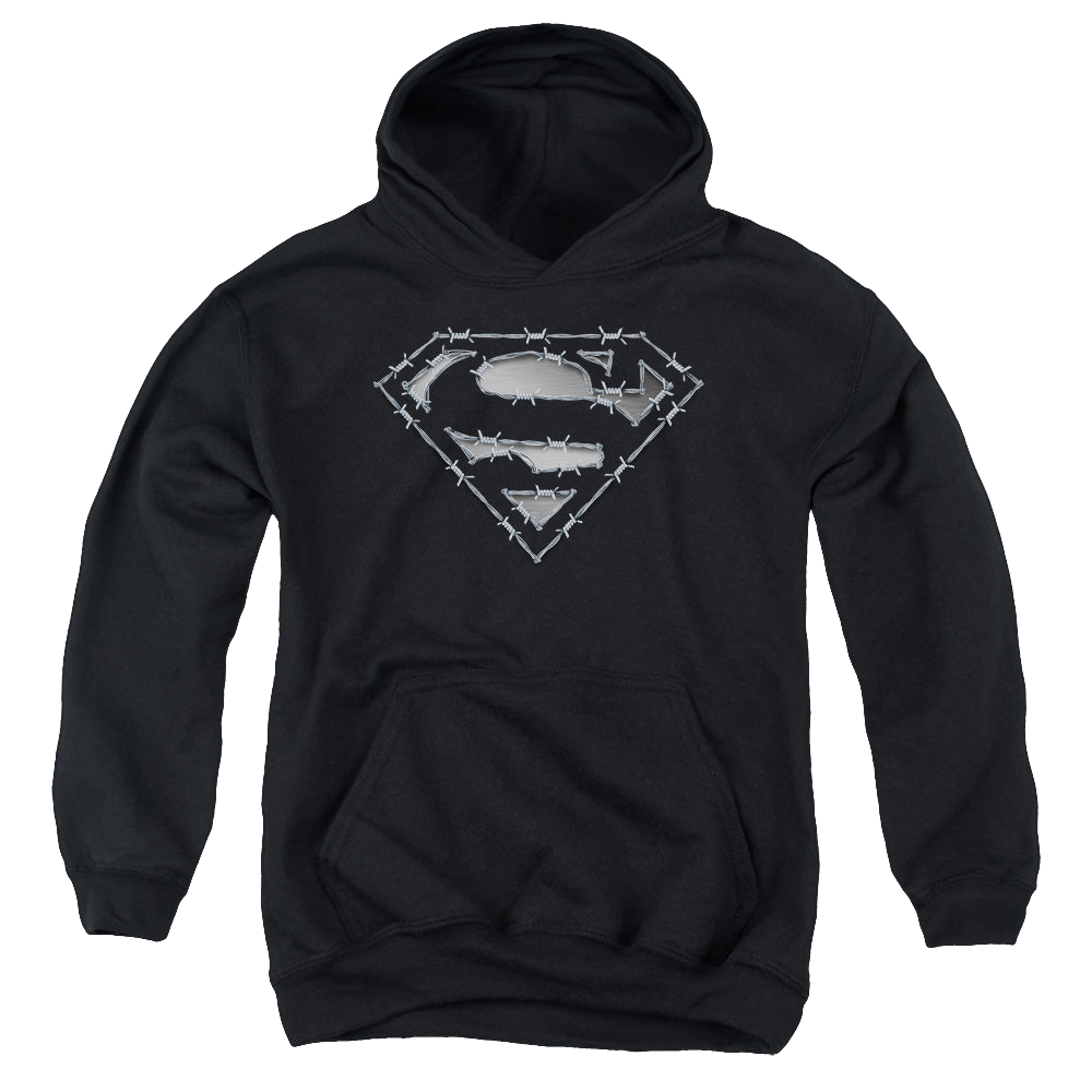 Superman Barbed Wire - Youth Hoodie Youth Hoodie (Ages 8-12) Superman