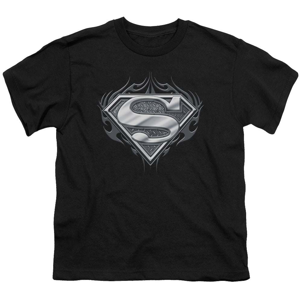 Superman Biker Metal - Youth T-Shirt Youth T-Shirt (Ages 8-12) Superman
