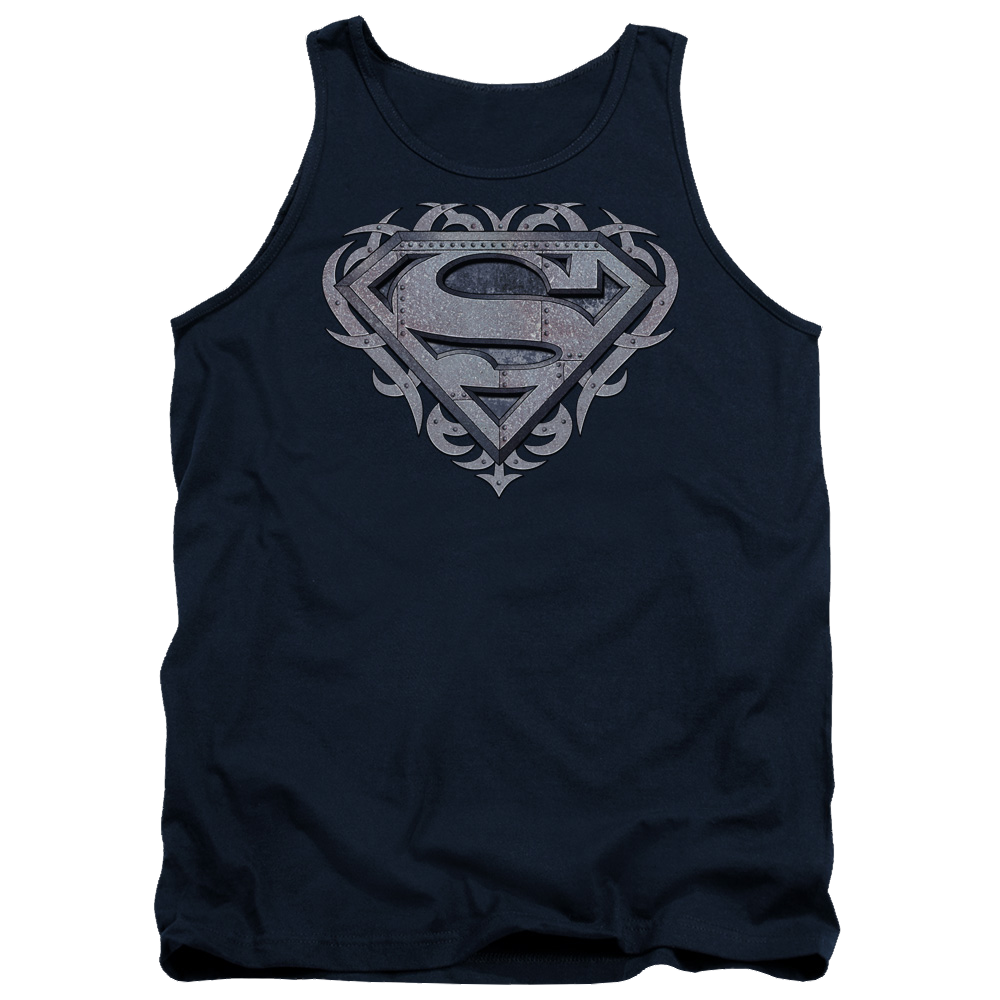 Superman Tribal Steel Shield - Men's Tank Top Men's Tank Superman