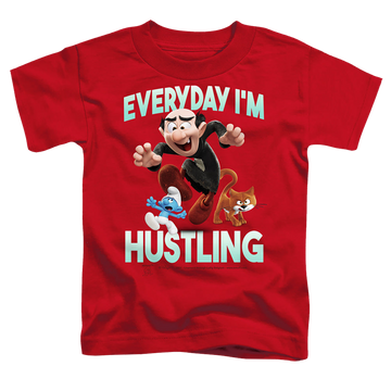 Red toddler t-shirt with The Smurfs Gargamel graphic
