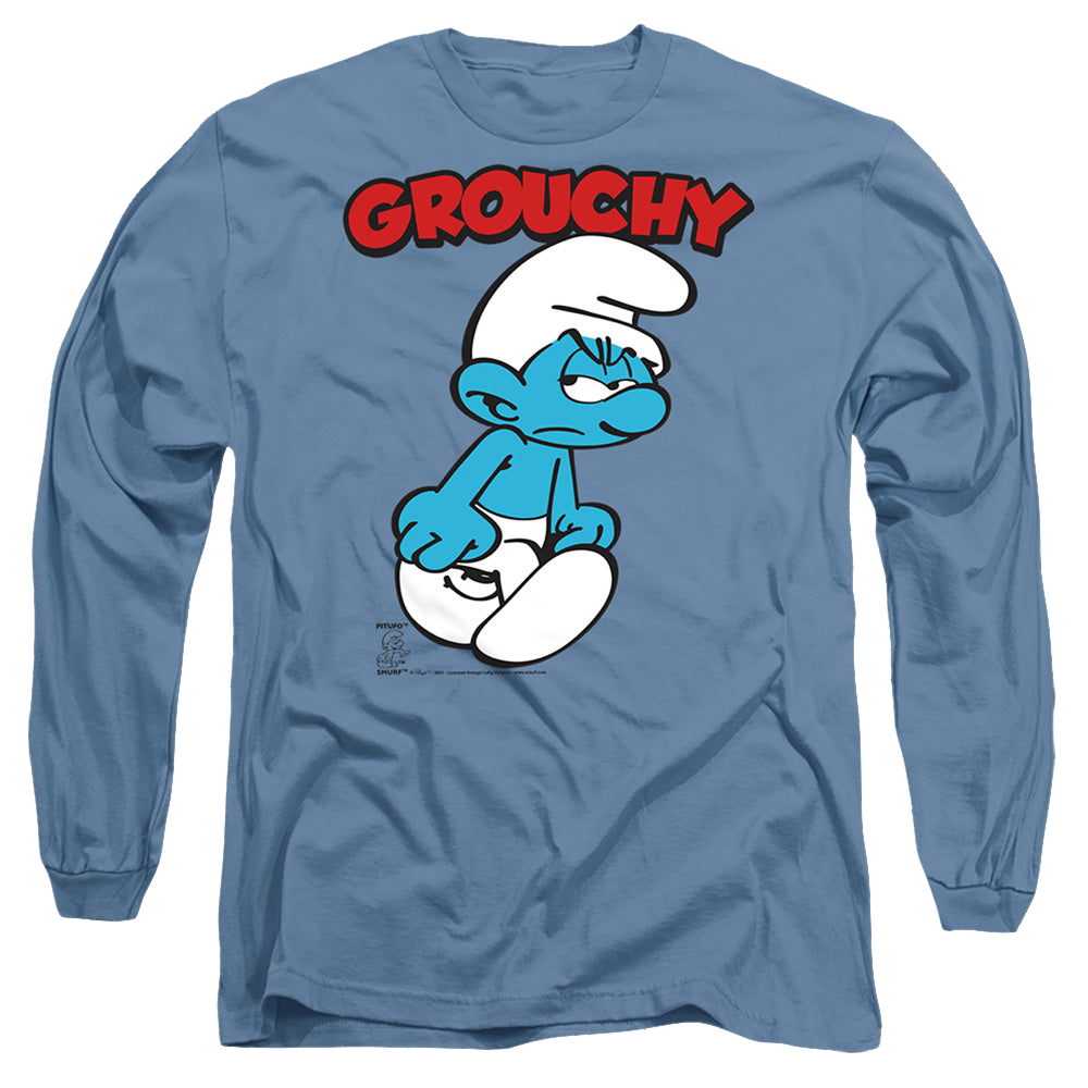The Smurfs Grouchy - Men's Long Sleeve T-Shirt Men's Long Sleeve T-Shirt The Smurfs