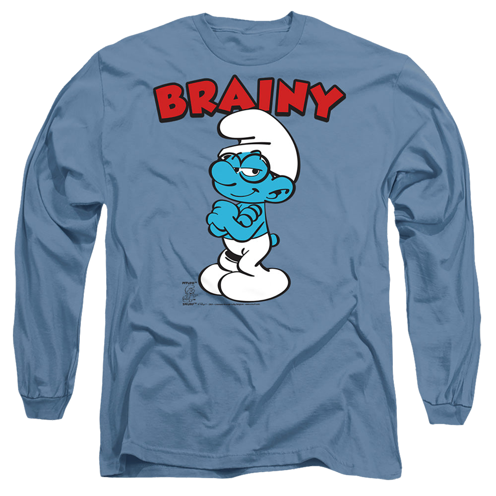 The Smurfs Brainy - Men's Long Sleeve T-Shirt Men's Long Sleeve T-Shirt The Smurfs