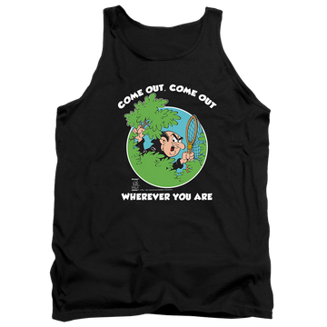 Black men's tank with The Smurfs Gargamel graphic
