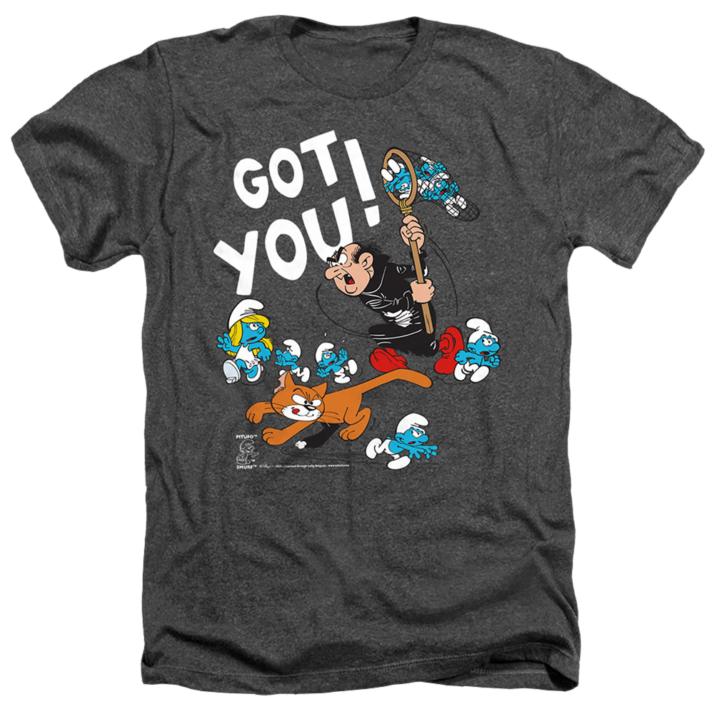 The Smurfs Gargamel And Azrael - Men's Heather T-Shirt Men's Heather T-Shirt The Smurfs