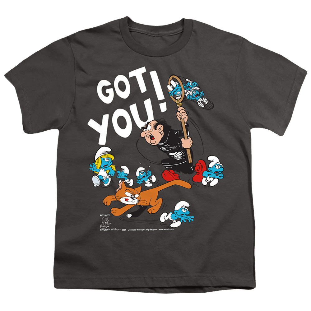 The Smurfs Gargamel And Azrael - Youth T-Shirt Youth T-Shirt (Ages 8-12) The Smurfs