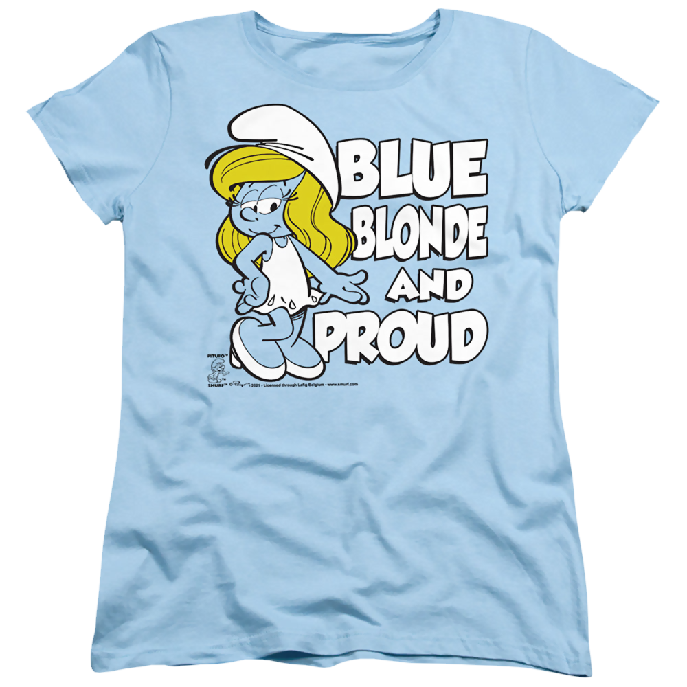 The Smurfs Blue, Blonde And Proud - Women's T-Shirt Women's T-Shirt The Smurfs