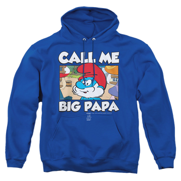Royal pullover hoodie with The Smurfs Call Me Big Papa graphic