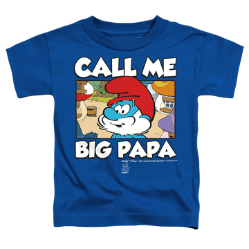 Royal toddler t-shirt with The Smurfs Call Me Big Papa graphic
