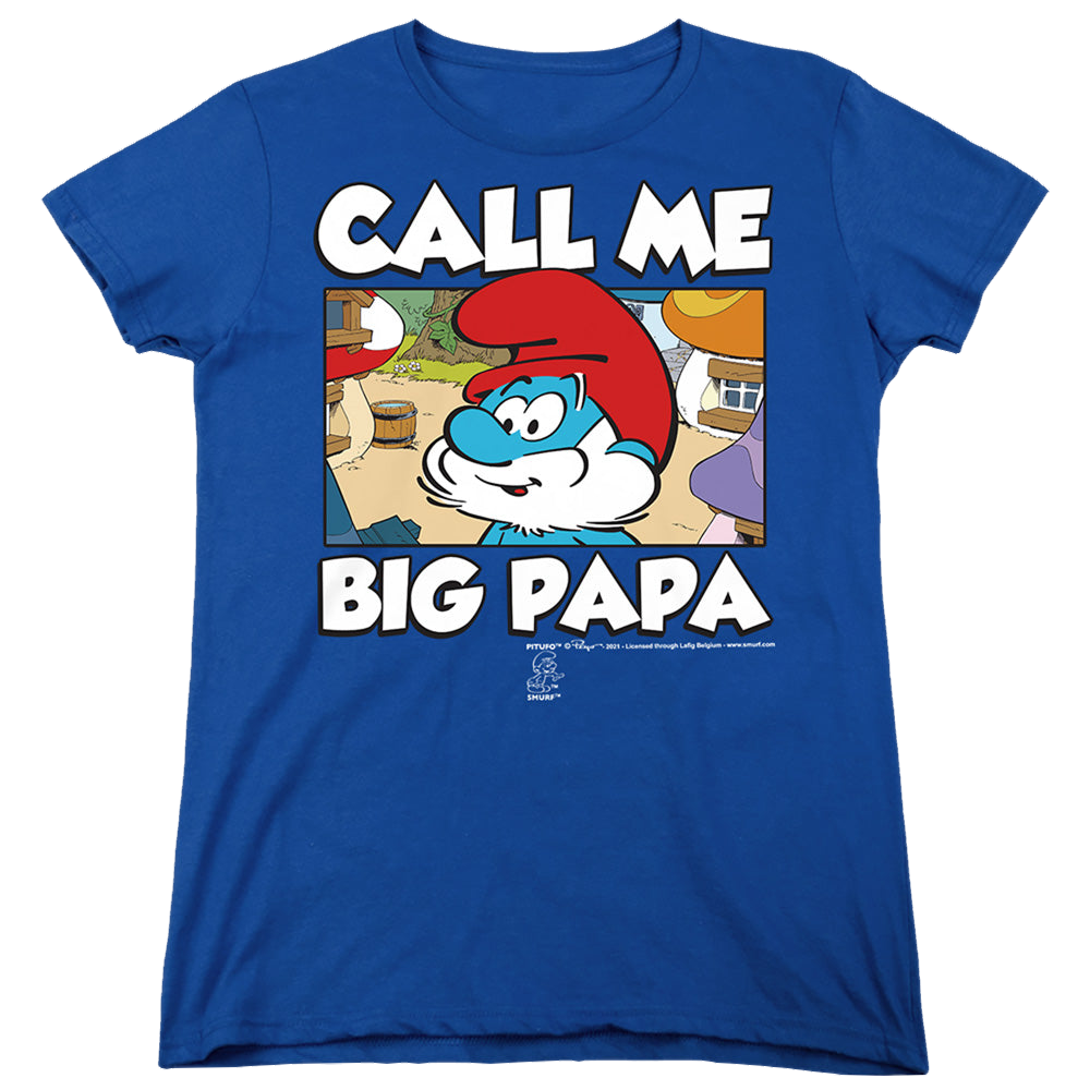 The Smurfs Call Me Big Papa - Women's T-Shirt Women's T-Shirt The Smurfs