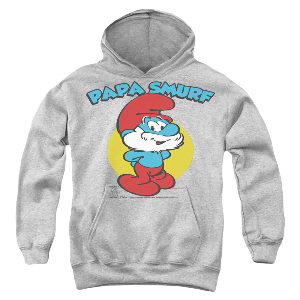The Smurfs Papa Smurf - Youth Hoodie Youth Hoodie (Ages 8-12) The Smurfs