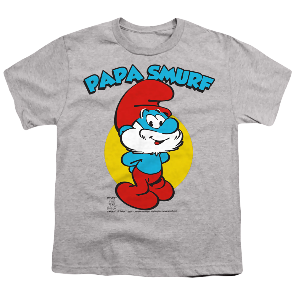 The Smurfs Papa Smurf - Youth T-Shirt Youth T-Shirt (Ages 8-12) The Smurfs