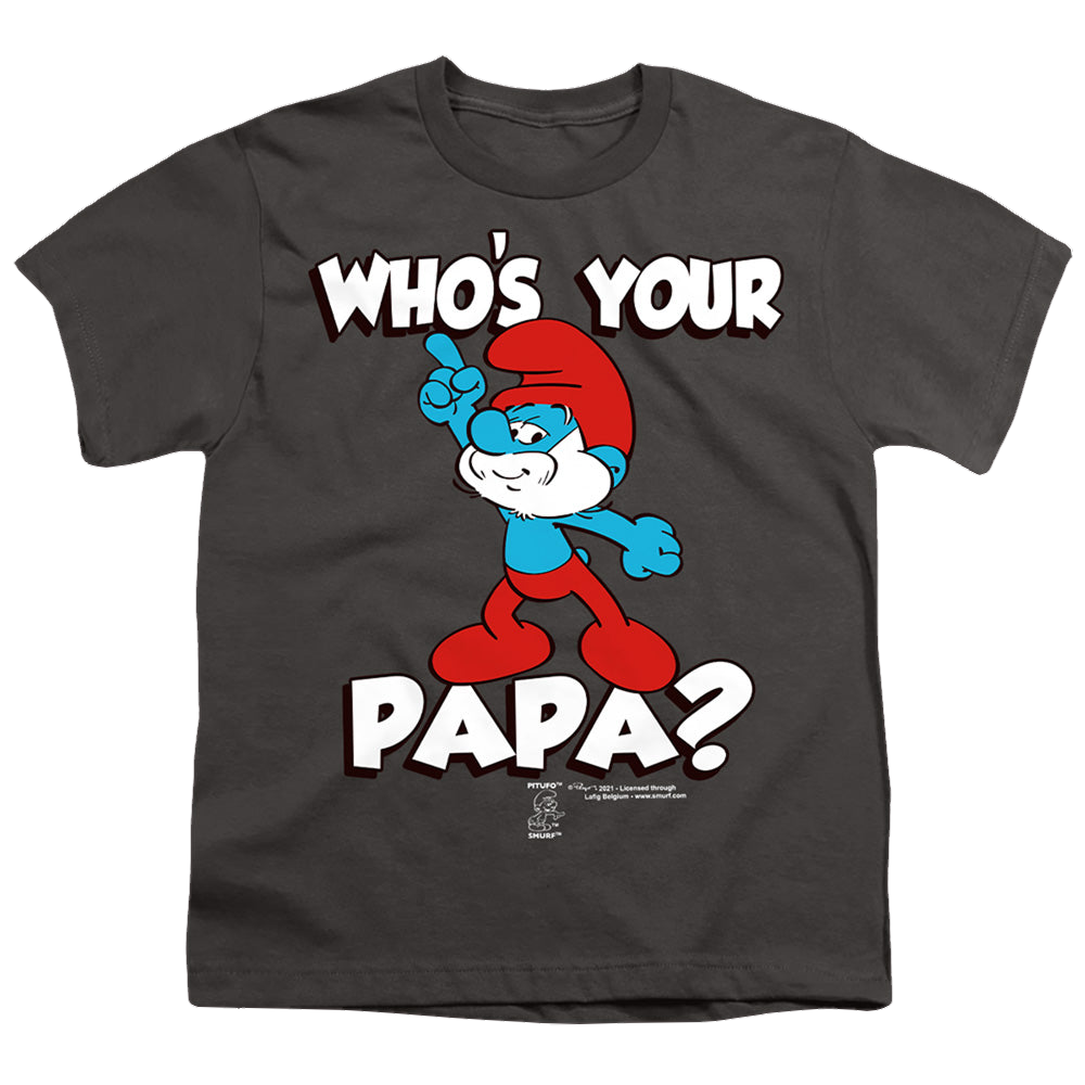 The Smurfs Who'S Your Papa? - Youth T-Shirt Youth T-Shirt (Ages 8-12) The Smurfs