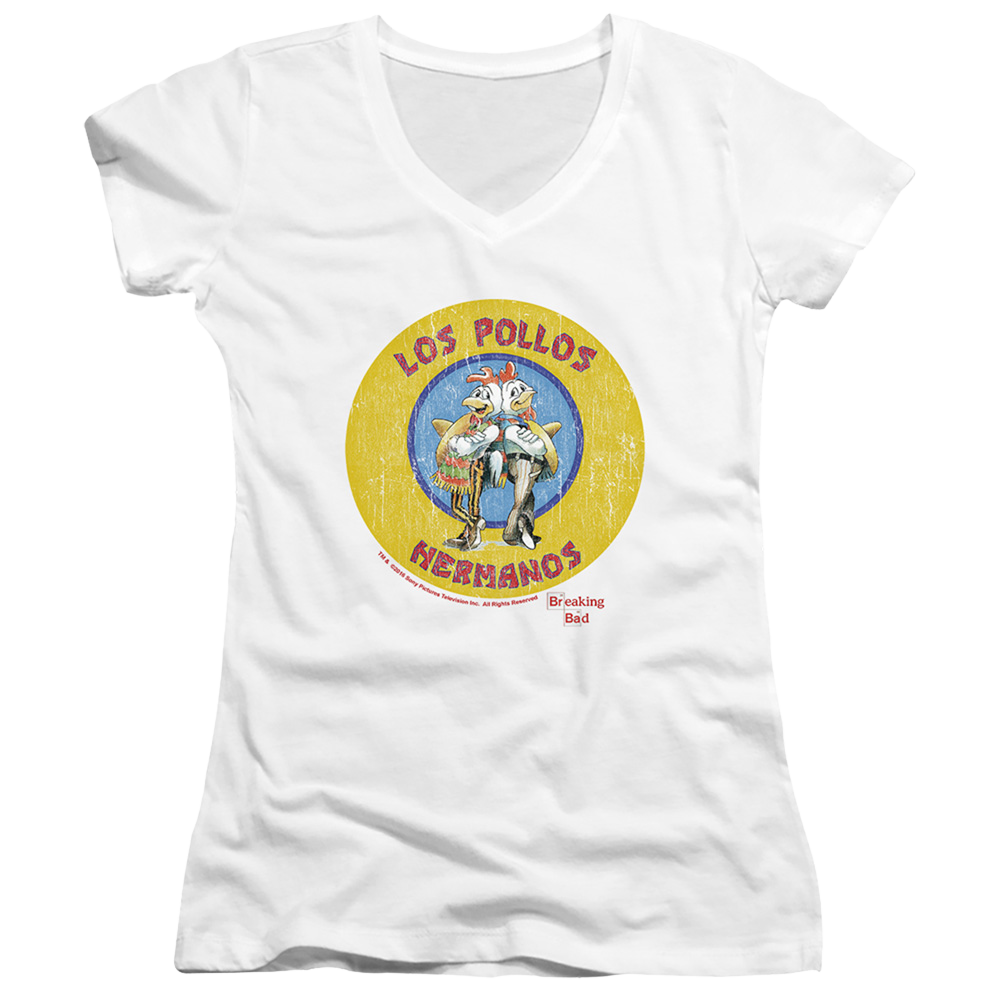 Breaking Bad Los Pollos Hermanos - Juniors V-Neck T-Shirt Juniors V-Neck T-Shirt Breaking Bad