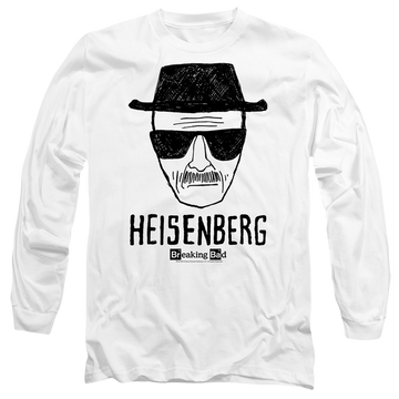 White men's long sleeve t-shirt with Breaking Bad Heisenberg graphic
