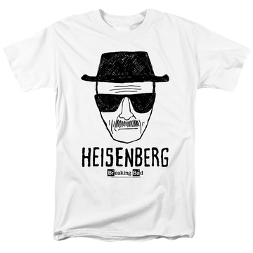 White men's regular fit t-shirt with Breaking Bad Heisenberg graphic