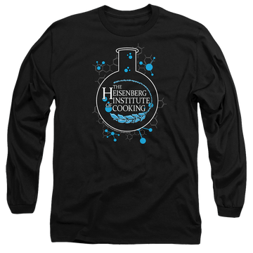 Black men's long sleeve t-shirt with Breaking Bad Heisenberg Institute Of Cooking graphic