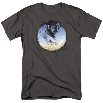 Charcoal men's regular fit t-shirt with Breaking Bad Crystal graphic