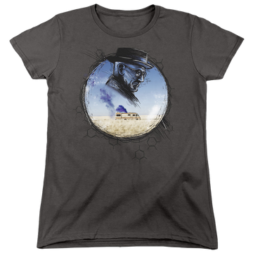 Charcoal women's t-shirt with Breaking Bad Crystal graphic