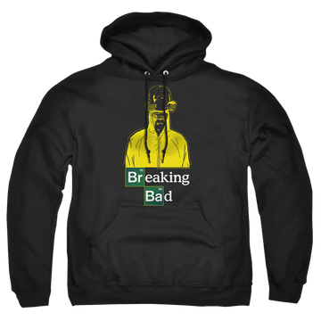 Black pullover hoodie with Breaking Bad Hazmat graphic
