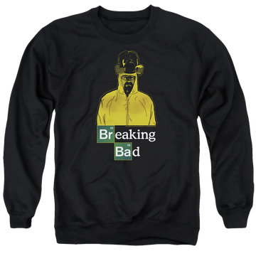 Black men's crewneck sweatshirt with Breaking Bad Hazmat graphic