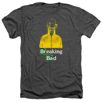 Charcoal men's heather t-shirt with Breaking Bad Hazmat graphic