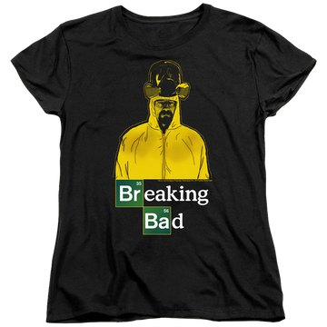Black women's t-shirt with Breaking Bad Hazmat graphic