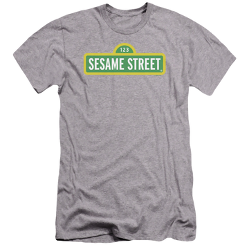 Sesame Street Logo - Men's Premium Slim Fit T-Shirt Men's Premium Slim Fit T-Shirt Sesame Street
