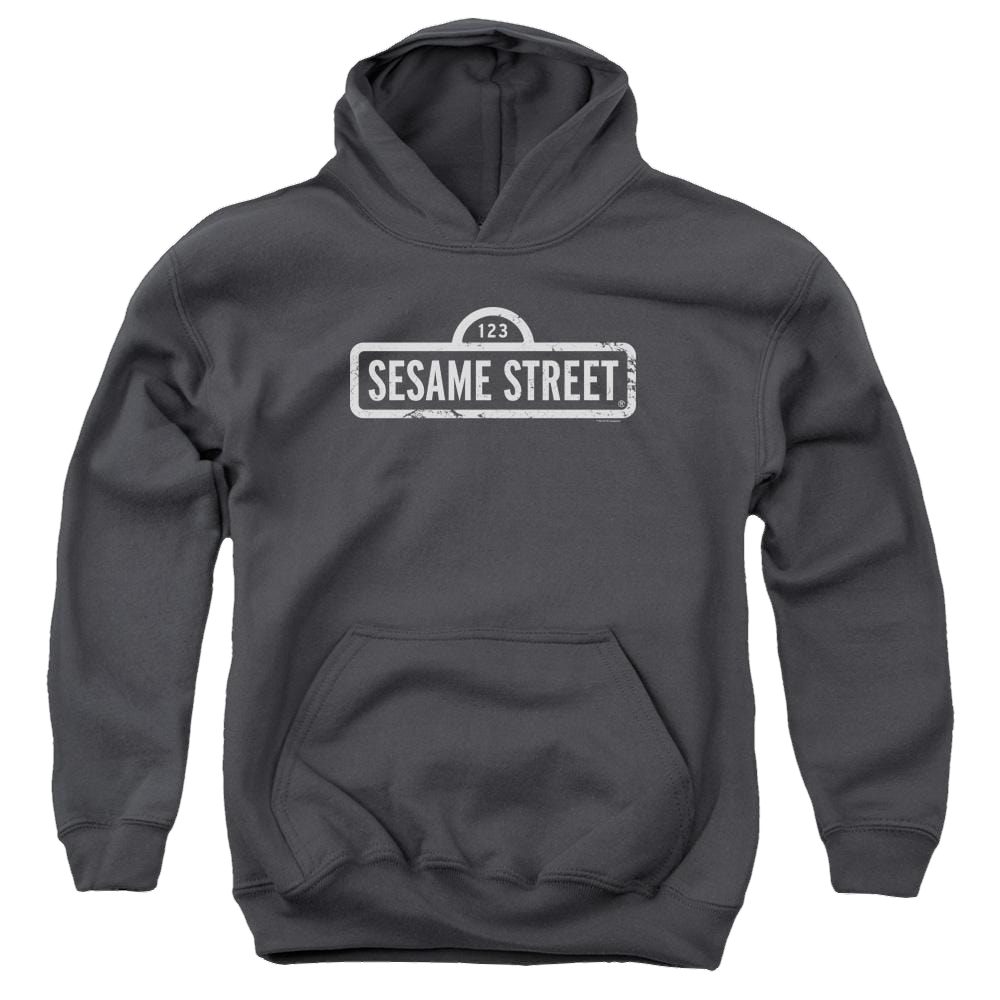 Sesame Street One Color Logo Youth Hoodie (Ages 8-12) Youth Hoodie (Ages 8-12) Sesame Street